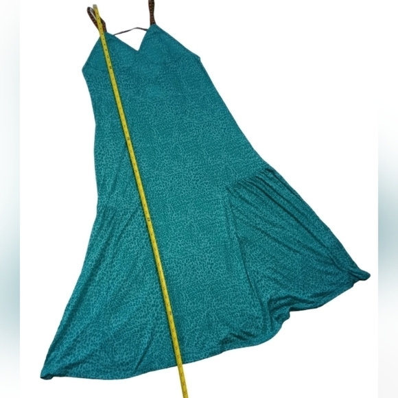 Pitusa Green Leopard Maxi V Neck Sleeveless Sun Coverup Dress Standard (… - Picture 5 of 7